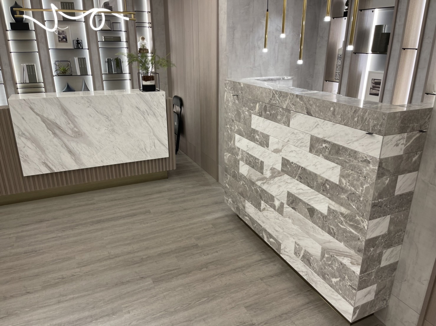 雅典娜灰+銀狐-吧台