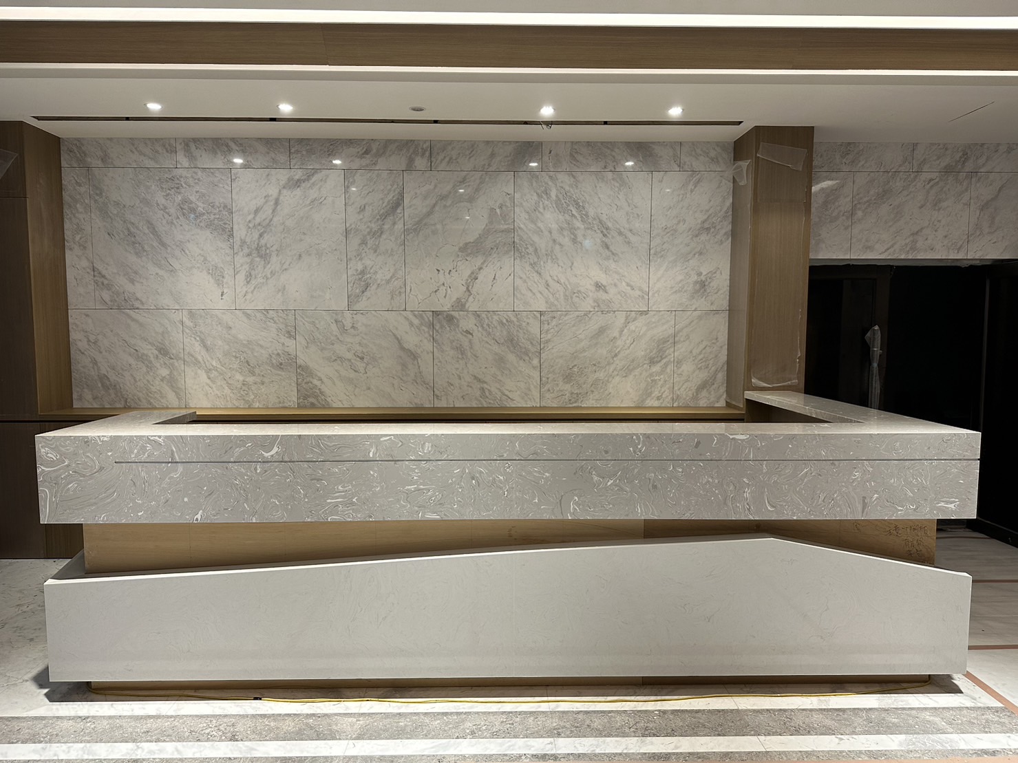 雲朵拉灰+雅士白-櫃台