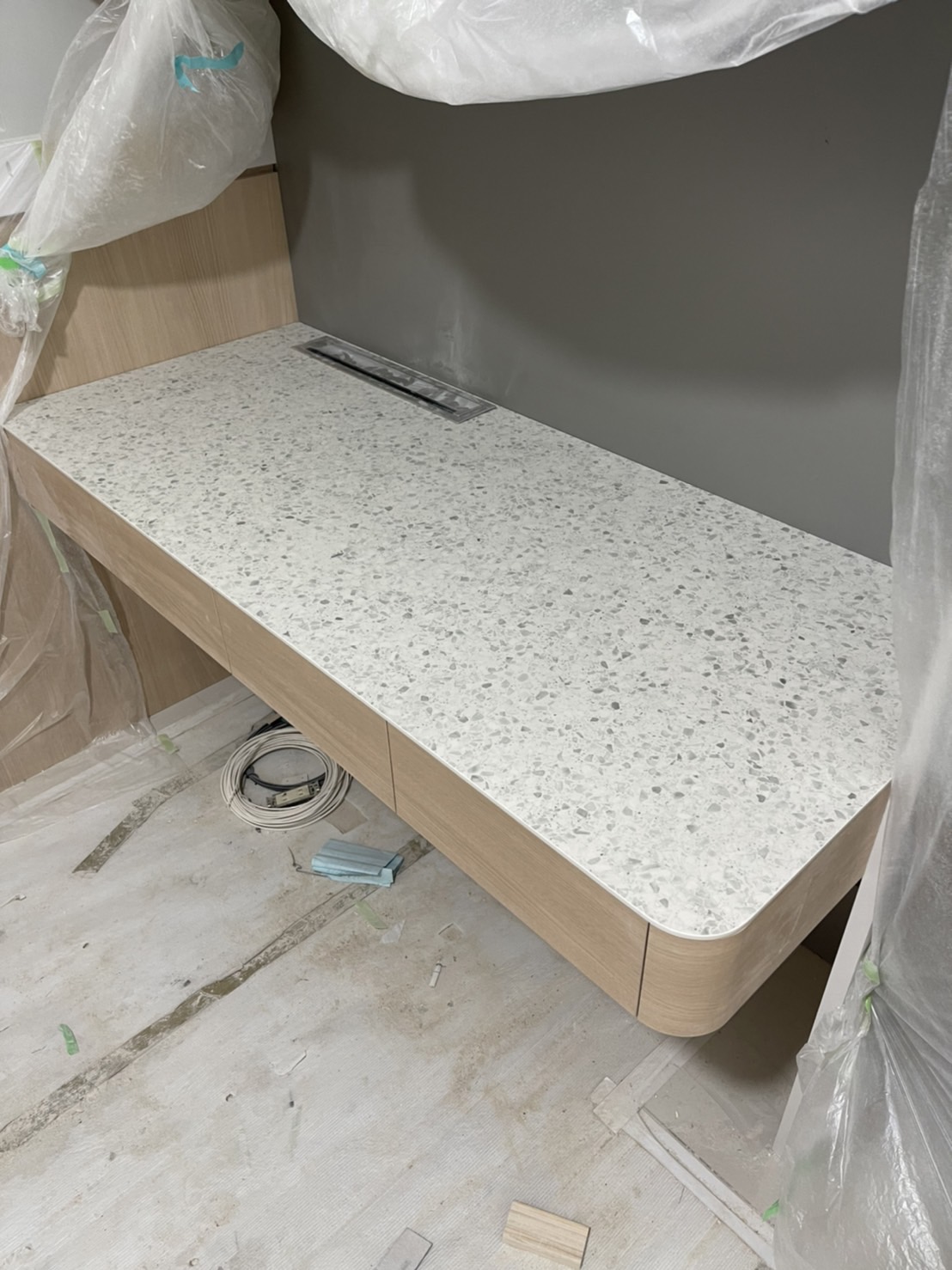 薄磚水磨石-檯面