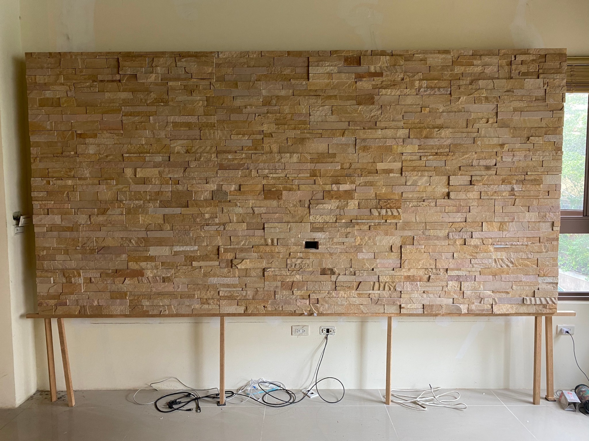 黃砂岩文化石(自然平面)60*15公分規格