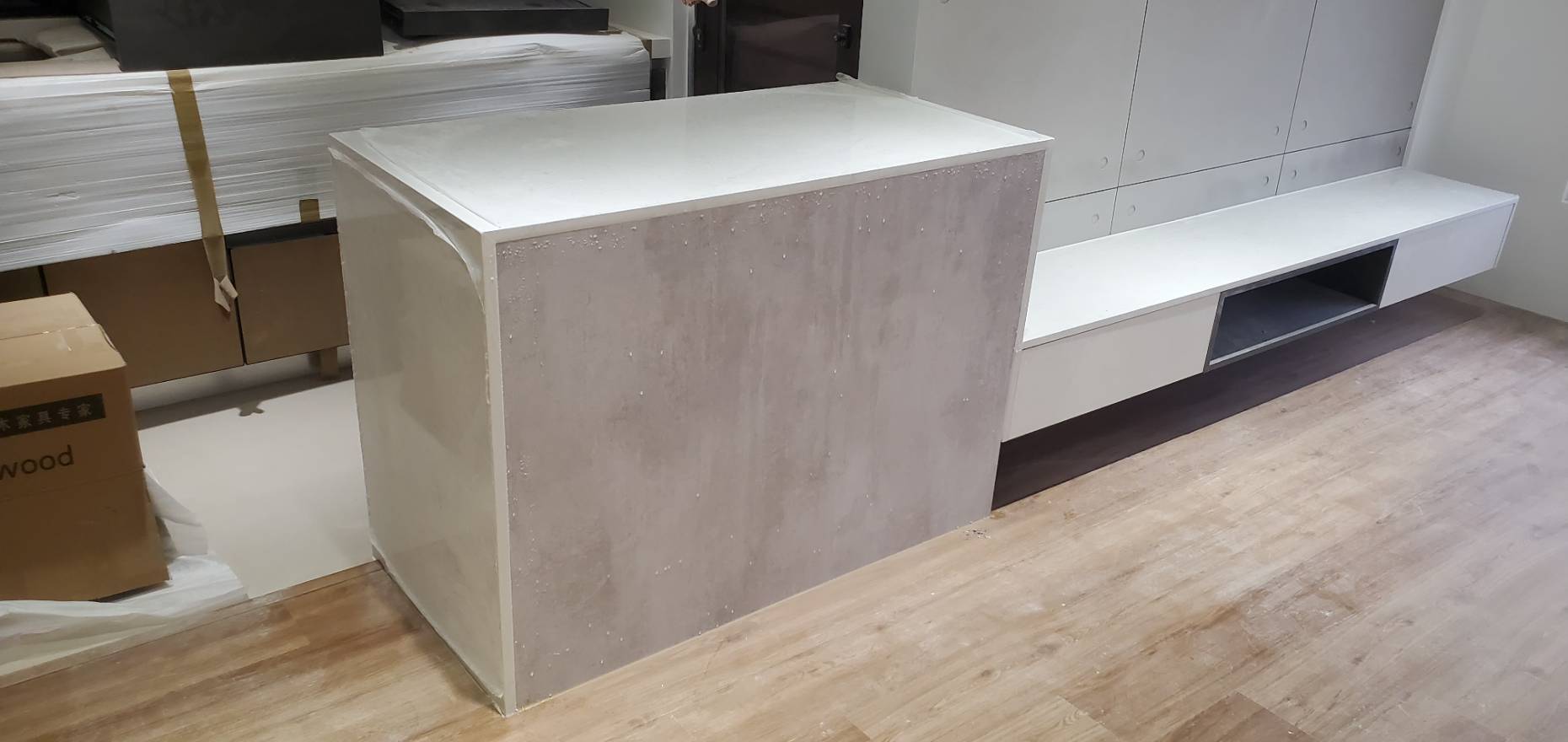 雅士白-電視檯面+吧檯