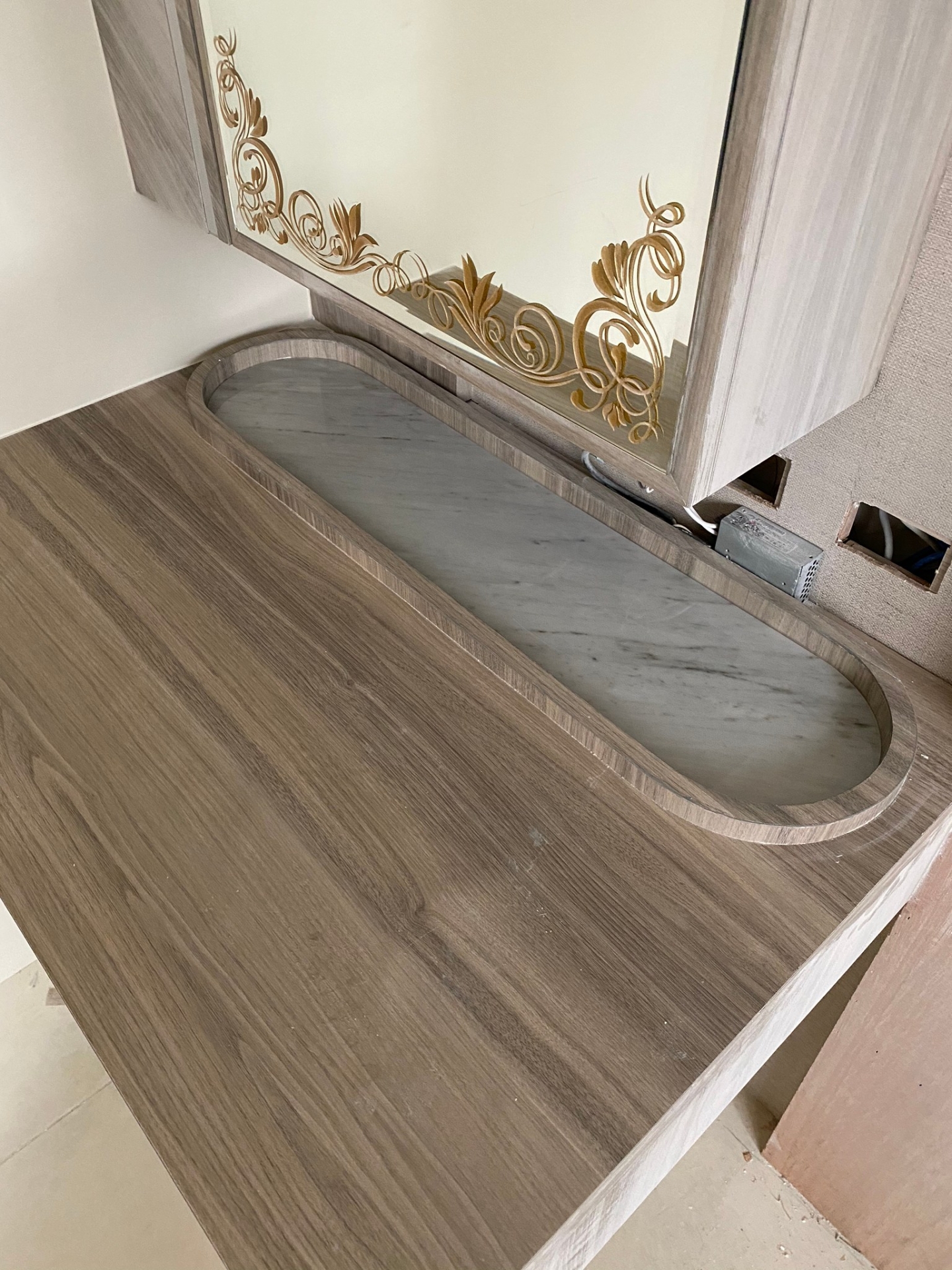 卡拉拉白-化妝台檯面