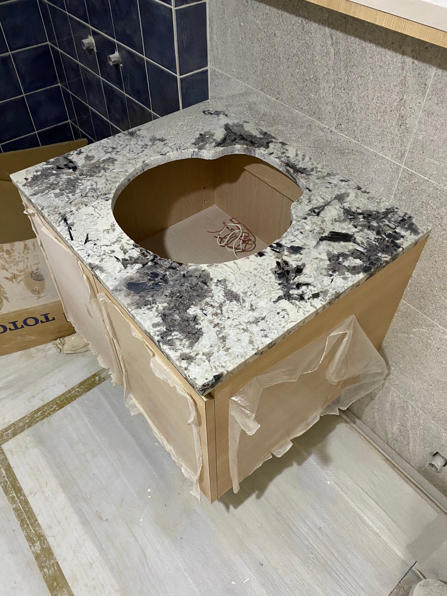 雪山藍復古面-洗手台