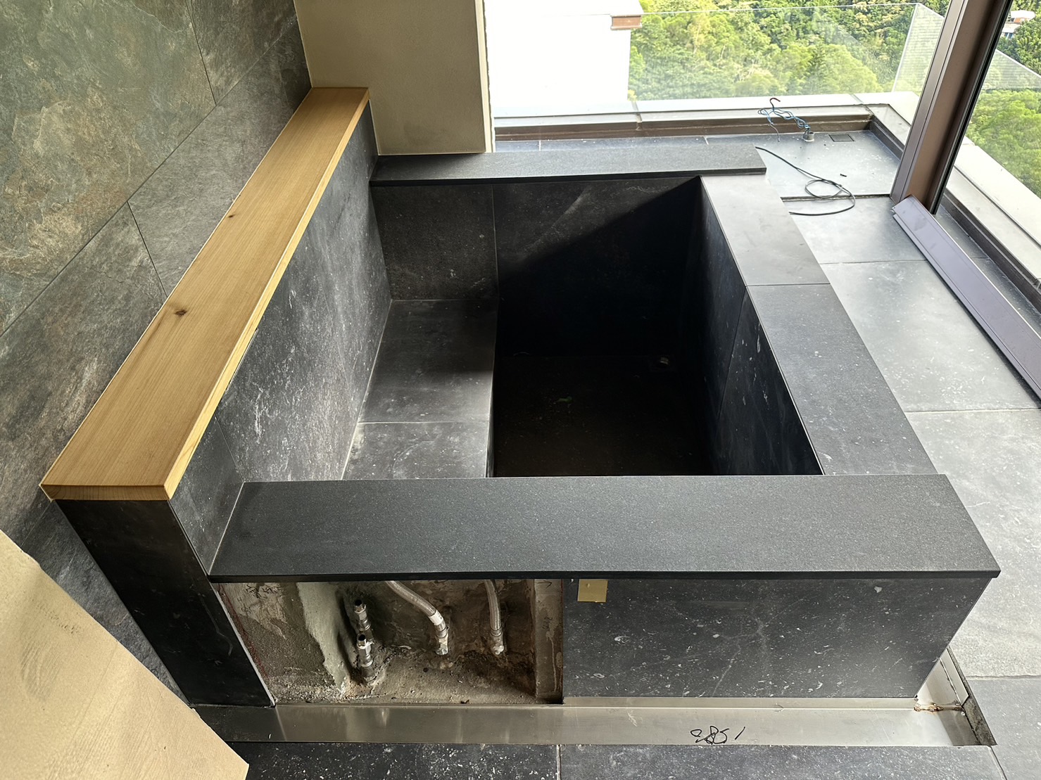 印度黑水沖仿-浴缸蓋板