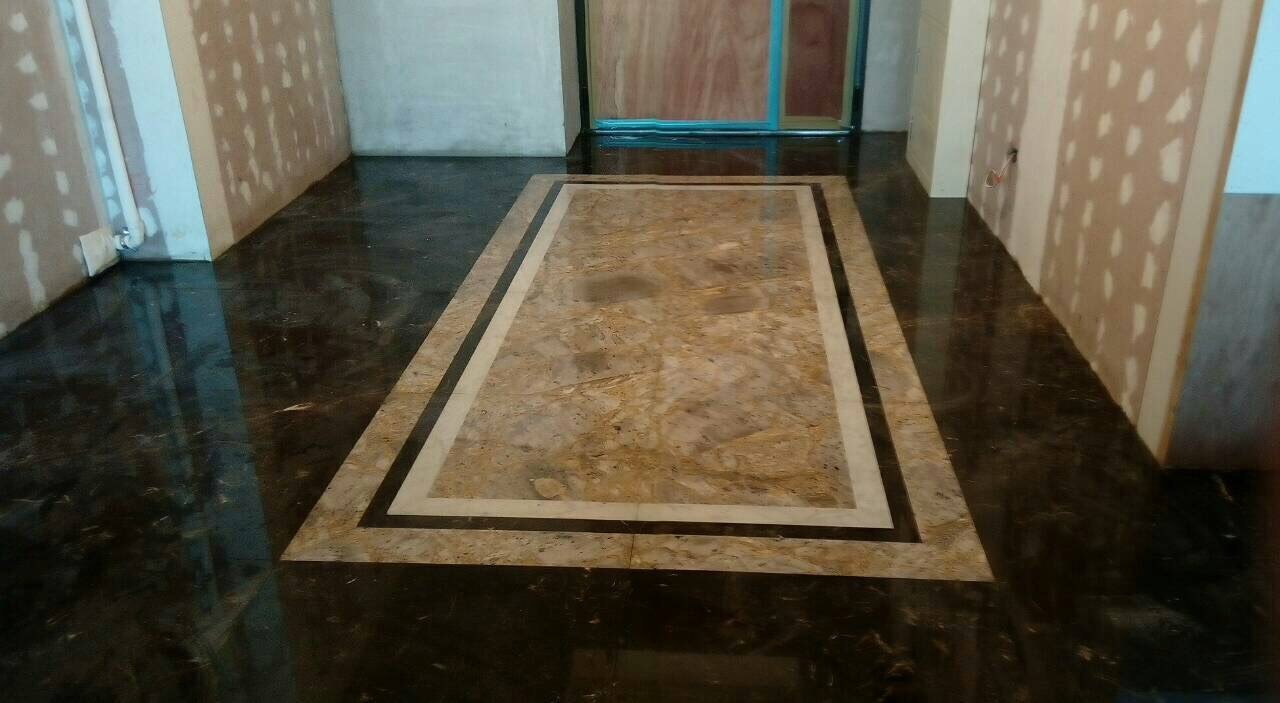 蒙特內羅+金鑲玉+卡拉拉白-玄關地坪