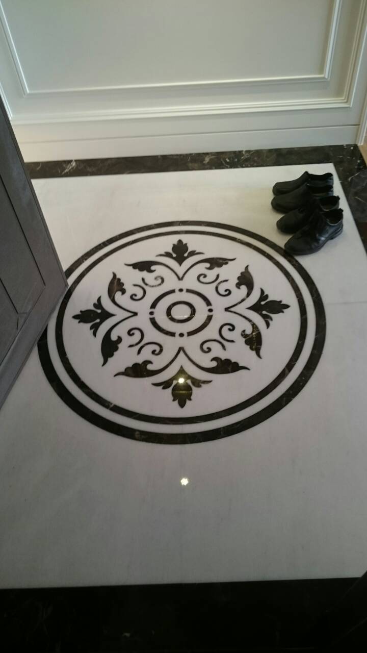 冰晶白玉+金鑲玉水刀-拼花