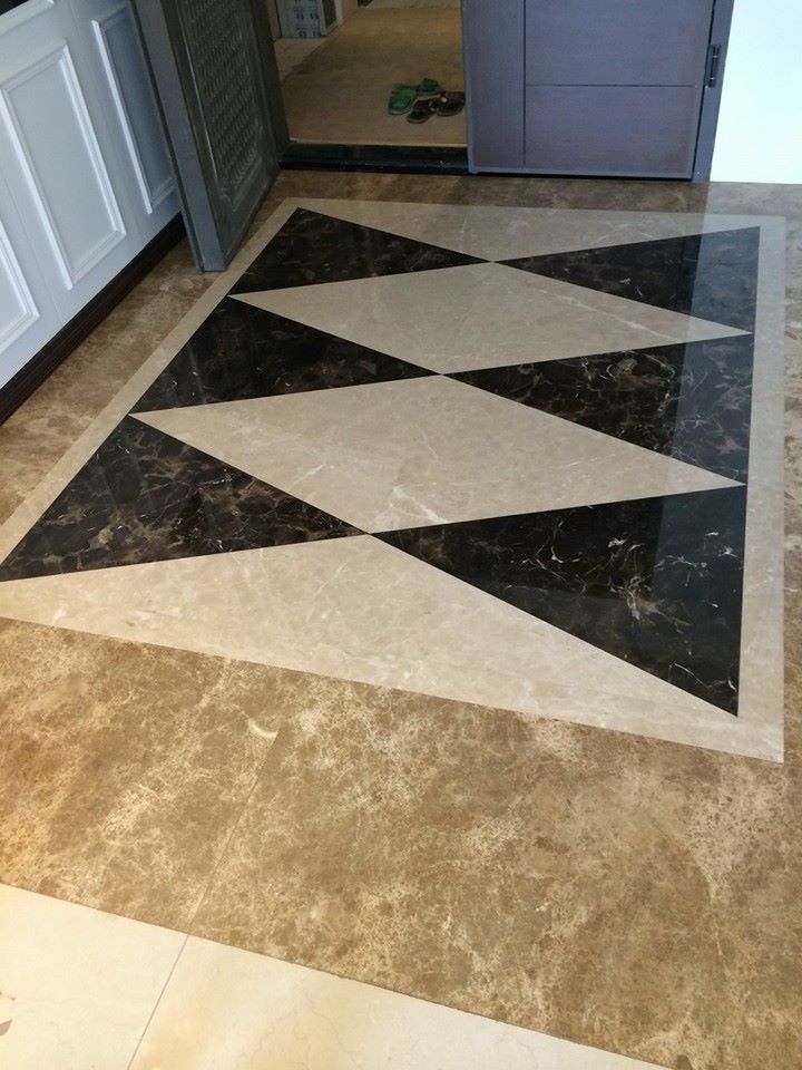 淺金鋒+金鑲玉+茉莉米黃-玄關地坪