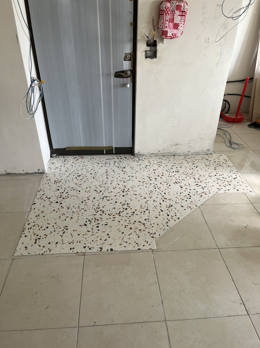 玄關地坪-水磨石