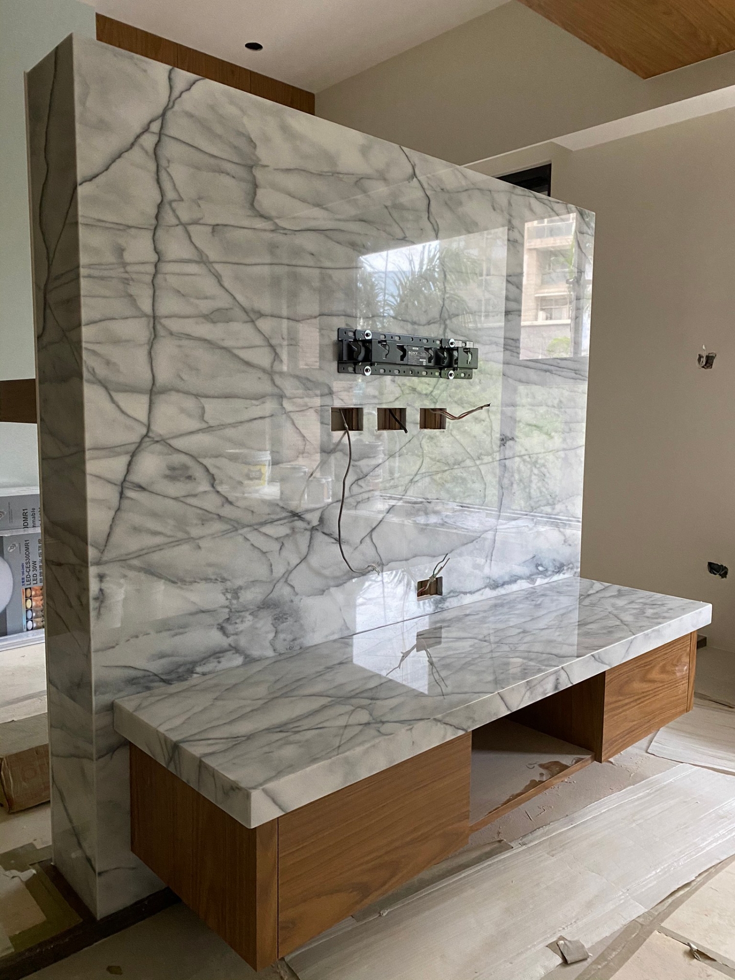 意境+檯面-電視牆