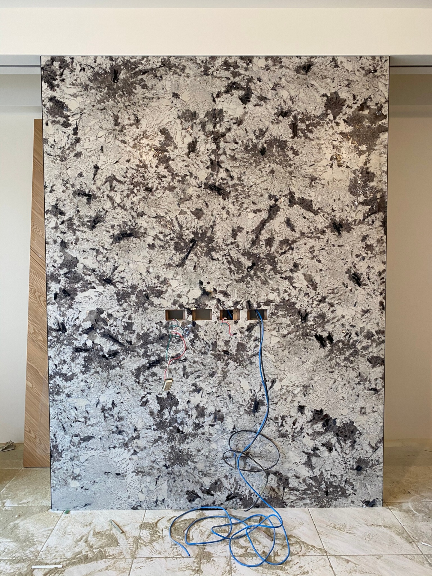 雪山藍復古面-電視牆