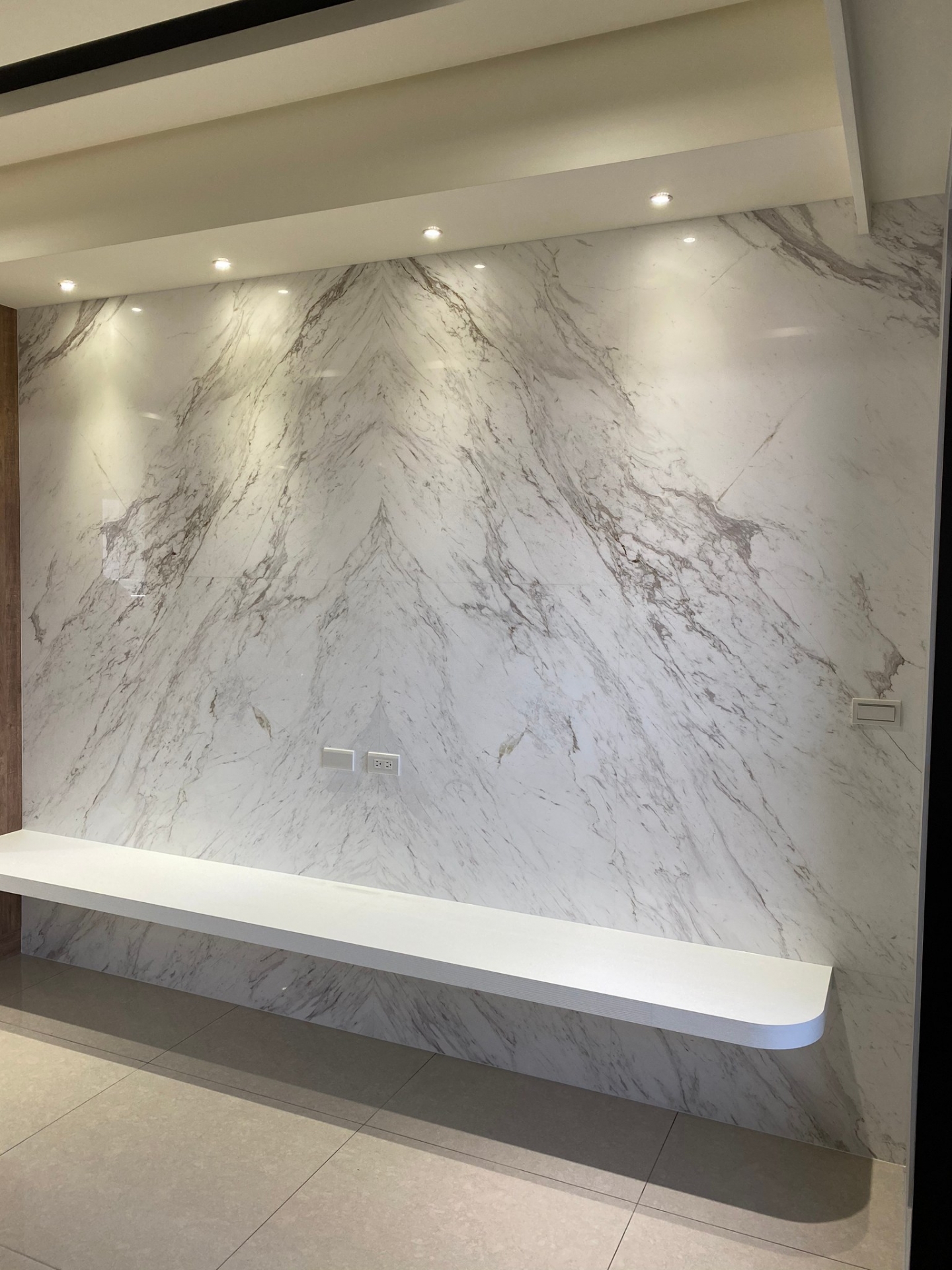 白底銀狐-電視牆