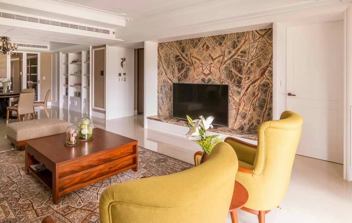 夏沐樹石-電視牆