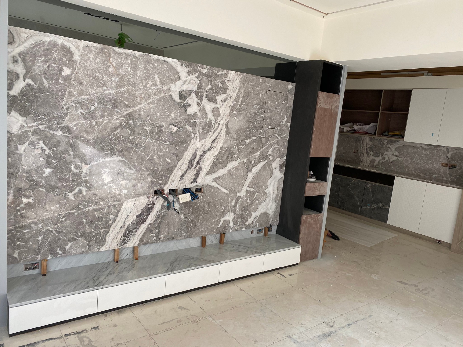 安朵拉灰-電視牆