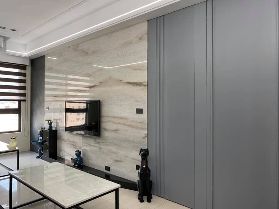 彩虹白玉-電視牆