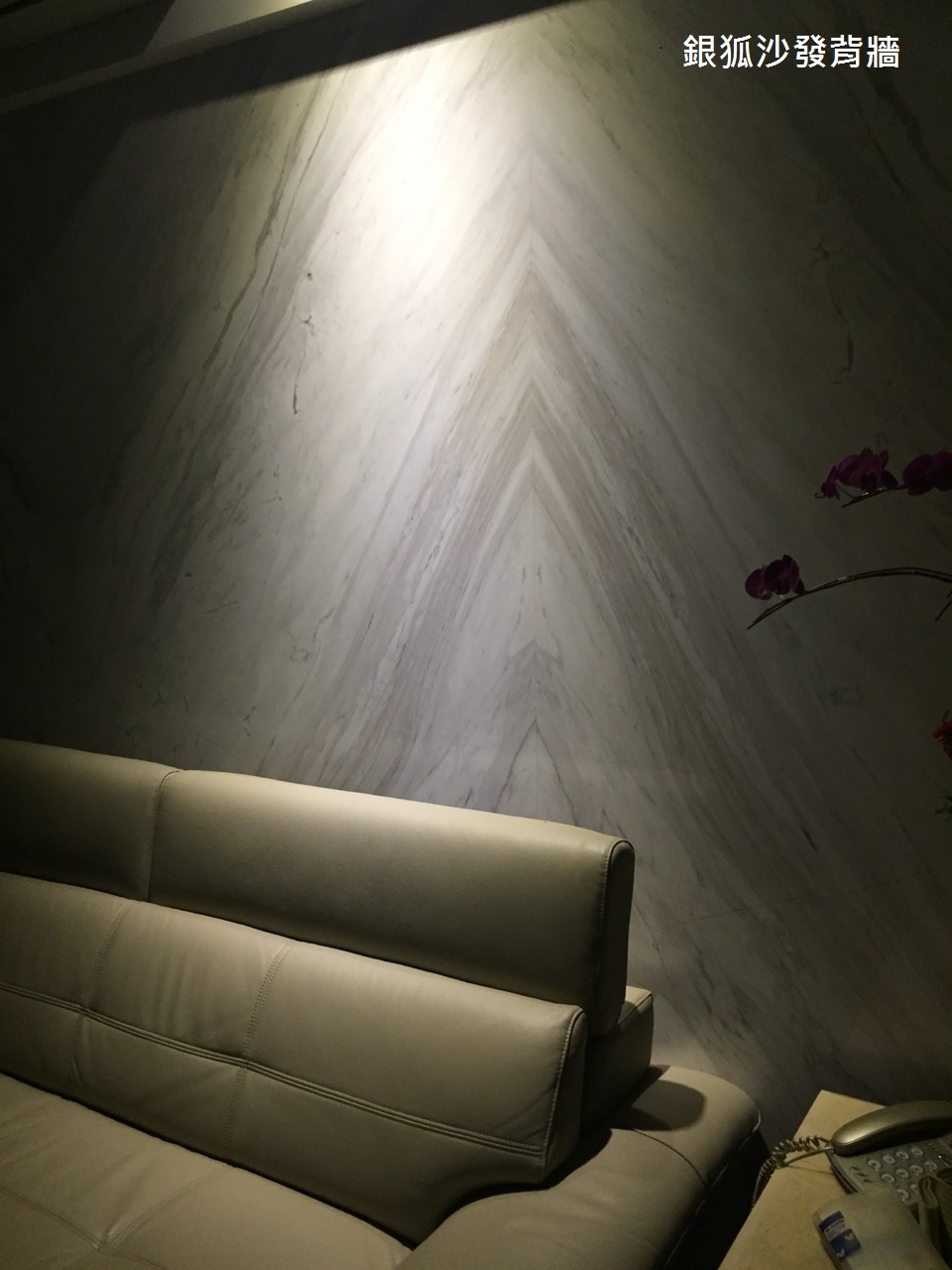 銀狐-沙發背牆