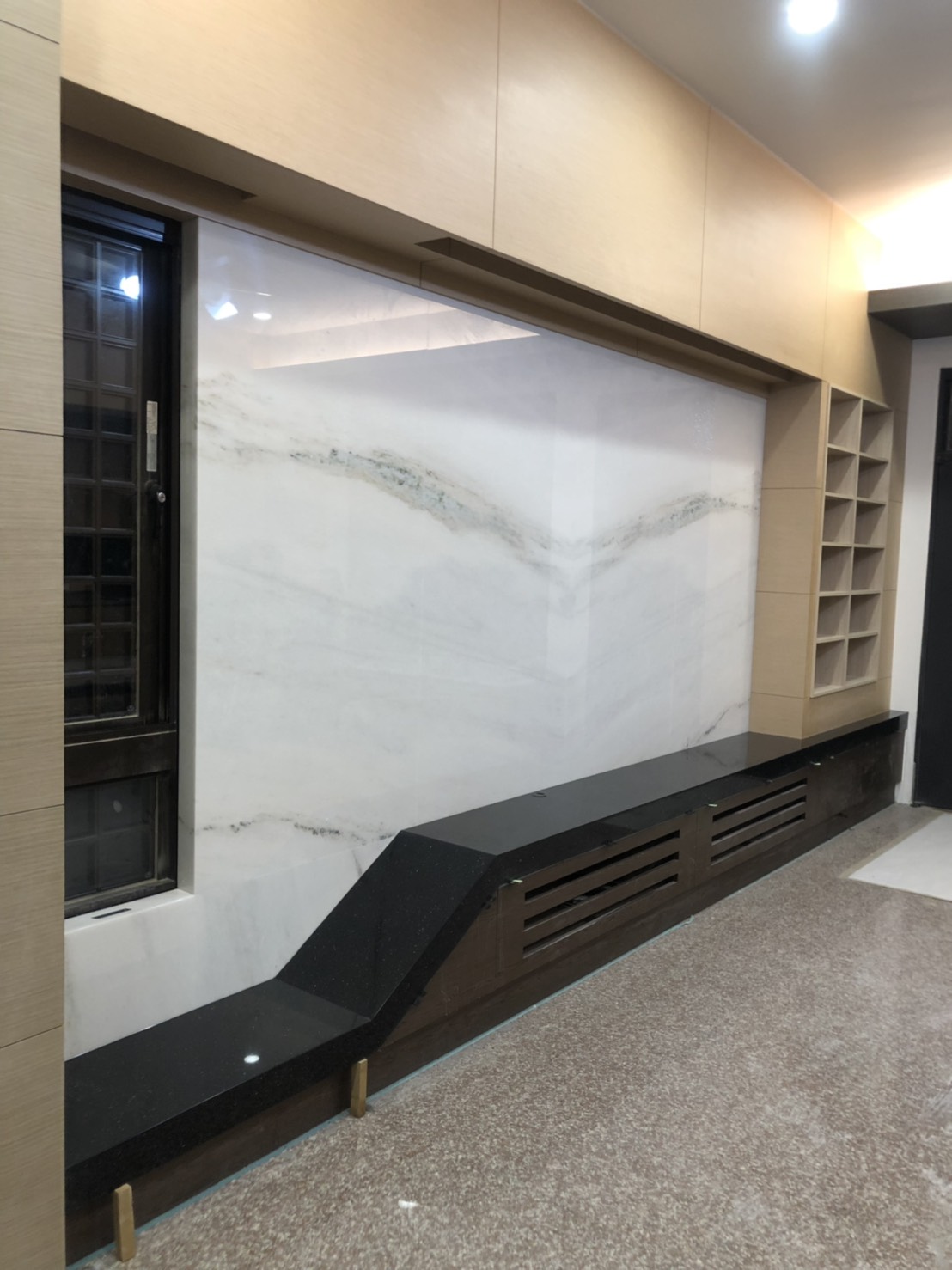 山水白玉-電視牆