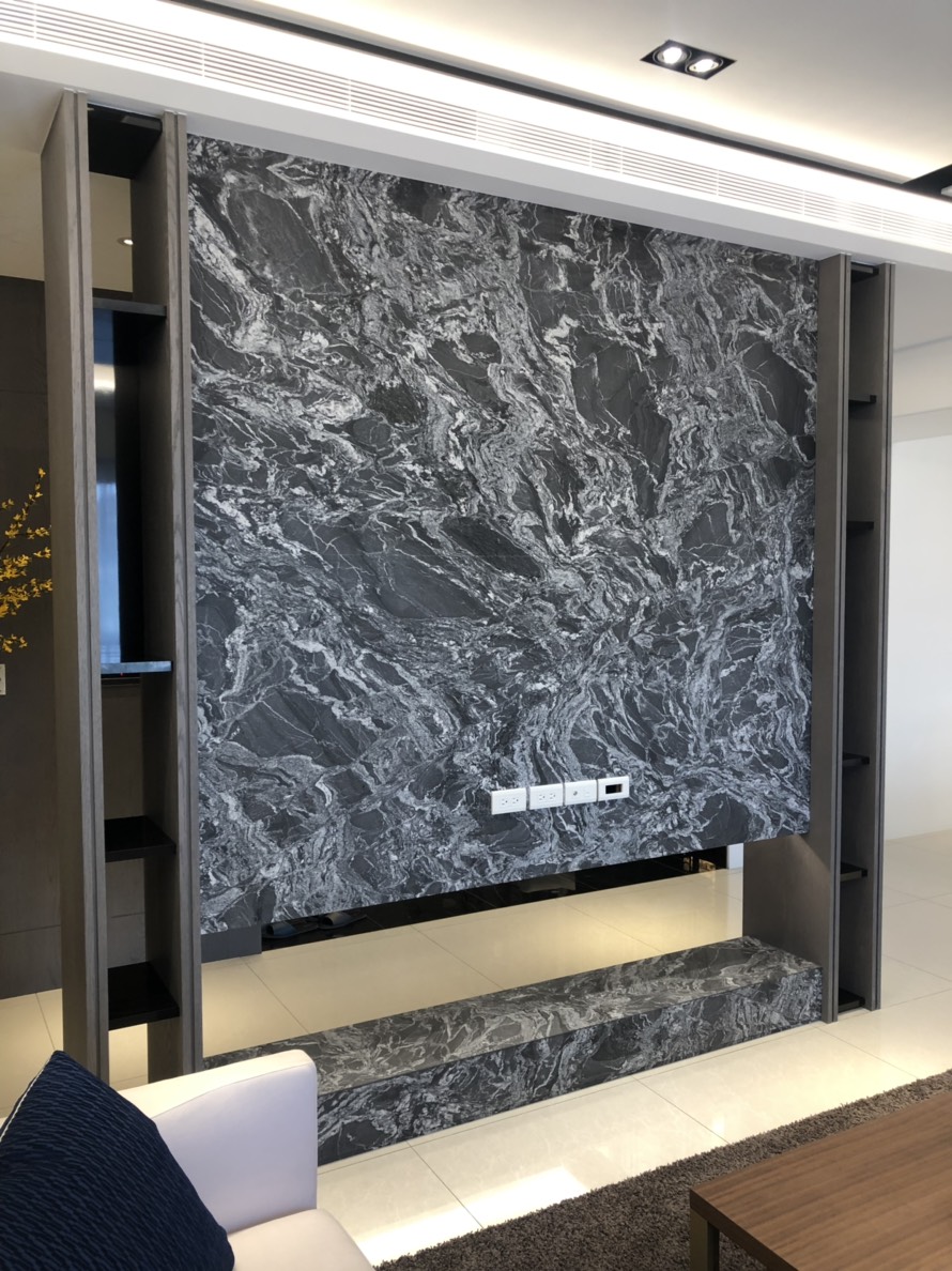 潑墨山水-電視牆