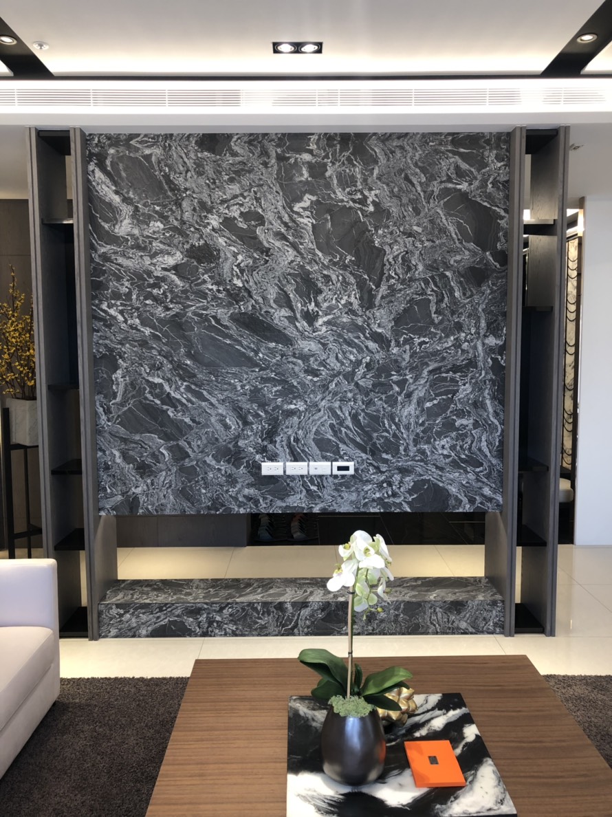 潑墨山水-電視牆