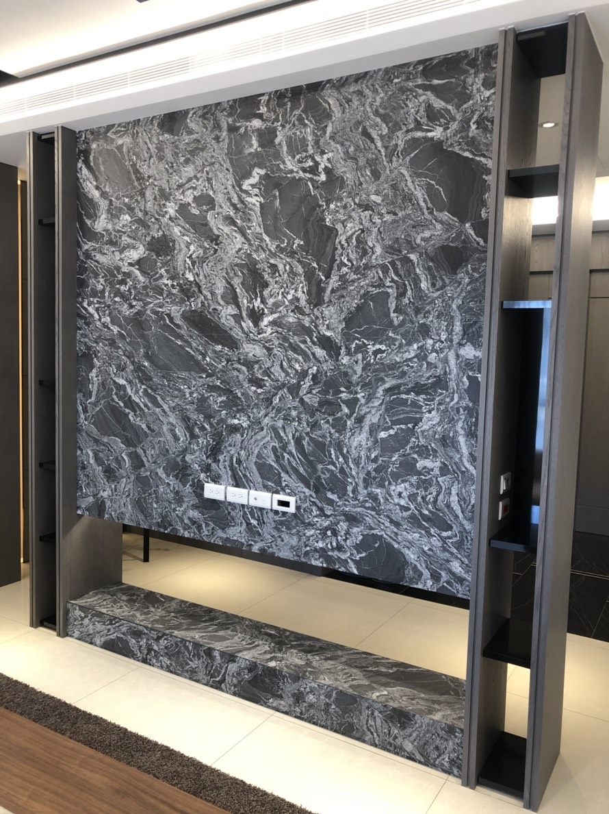 潑墨山水-電視牆