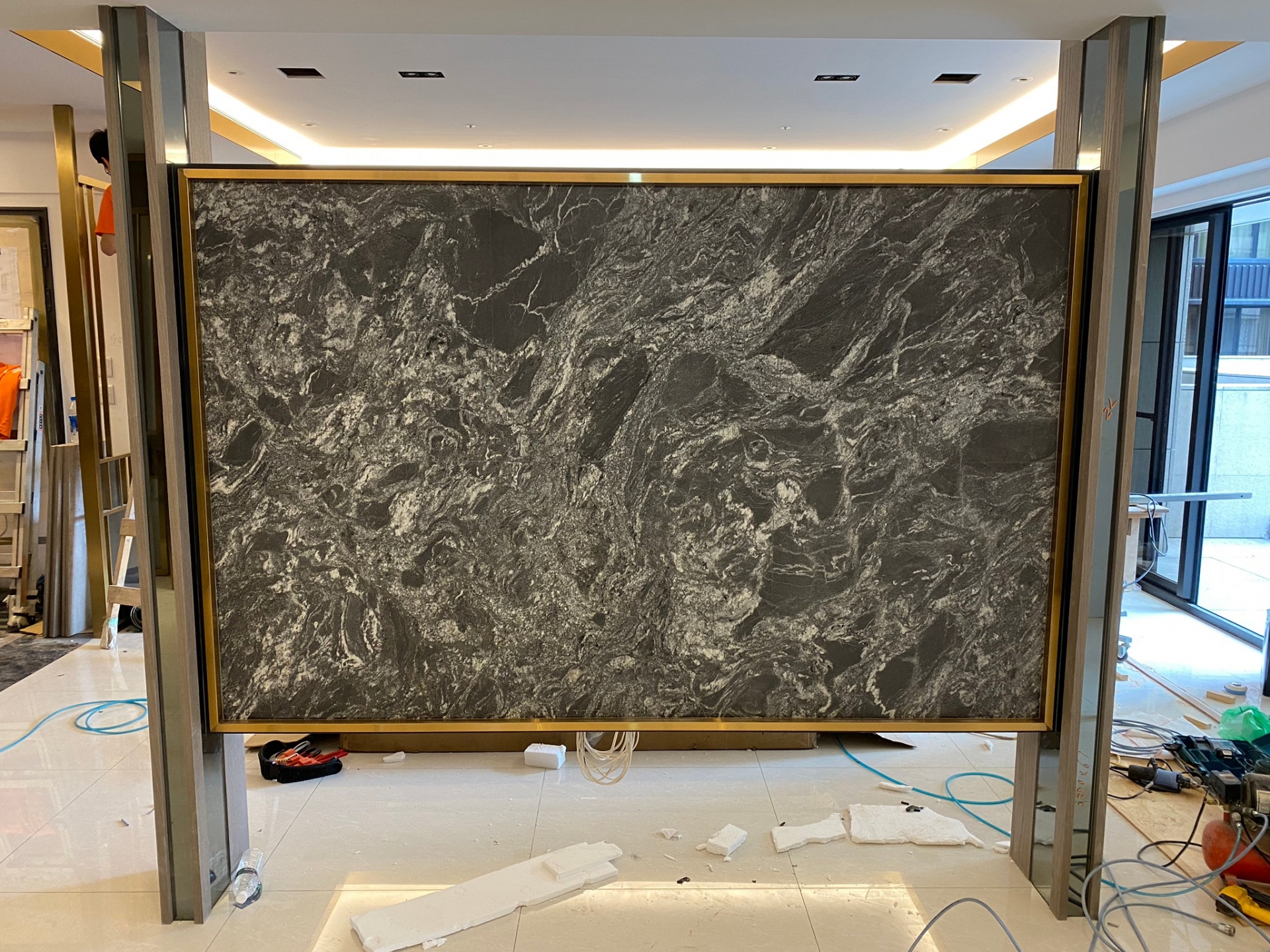 潑墨山水-電視牆