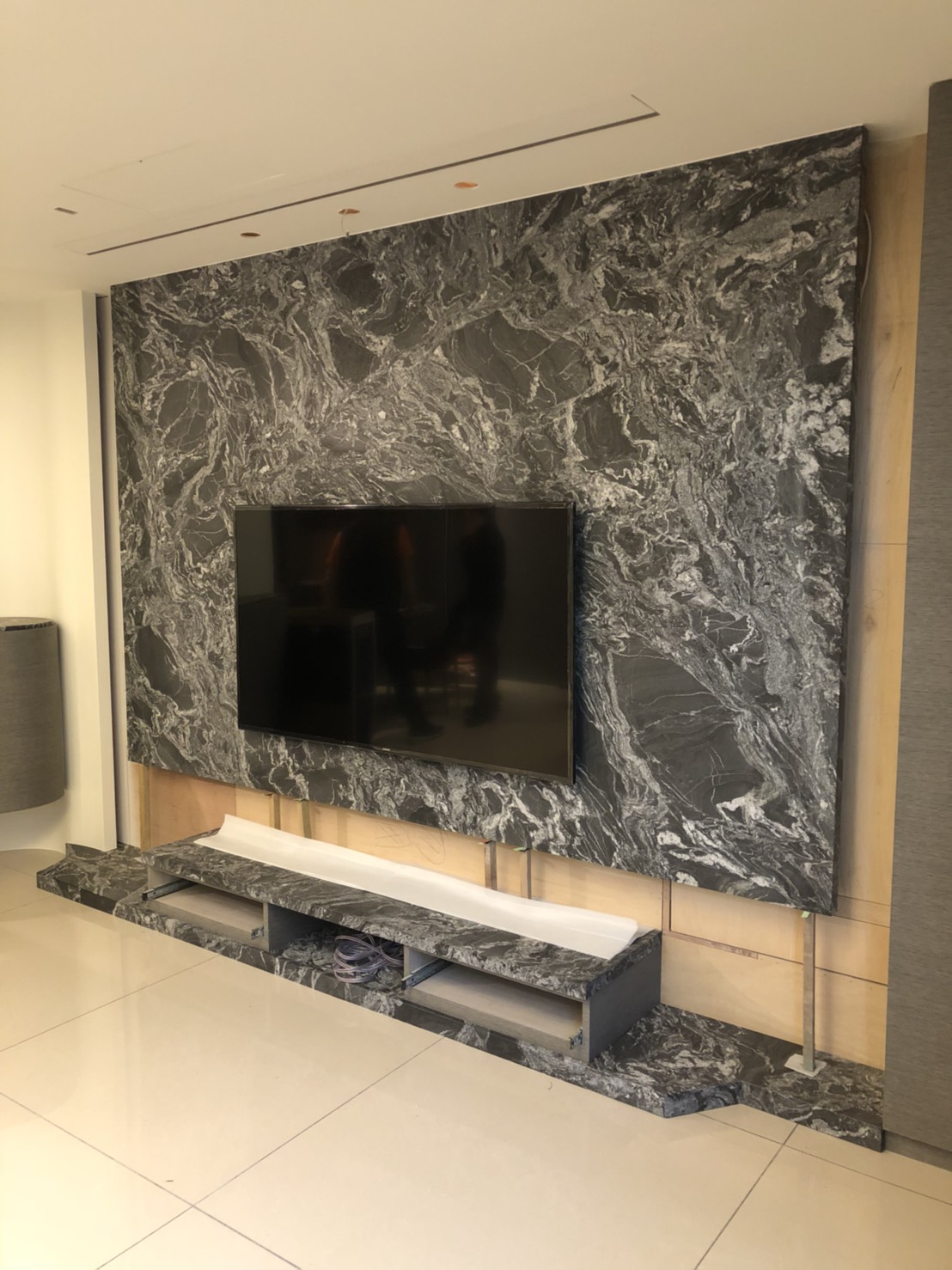 潑墨山水-電視牆