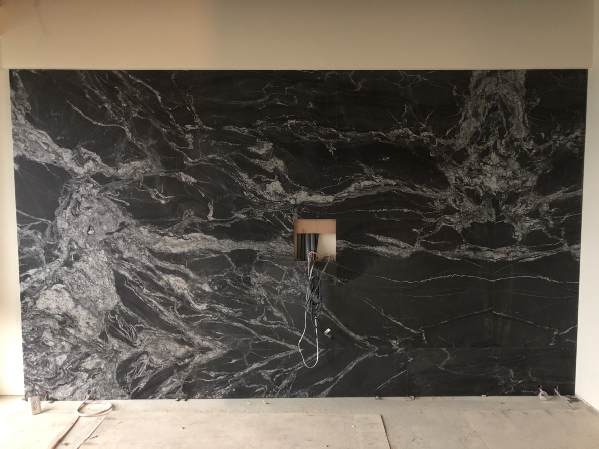 雕刻黑-電視牆