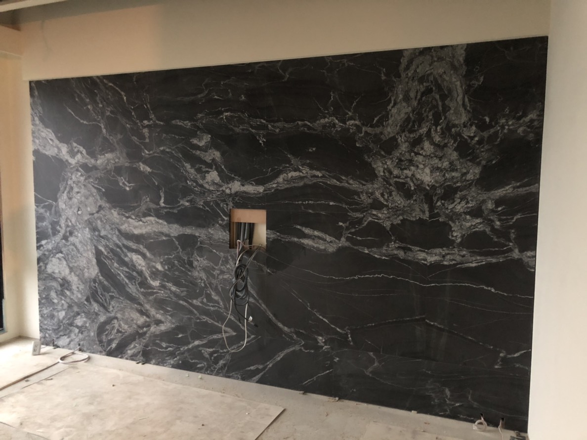 雕刻黑-電視牆