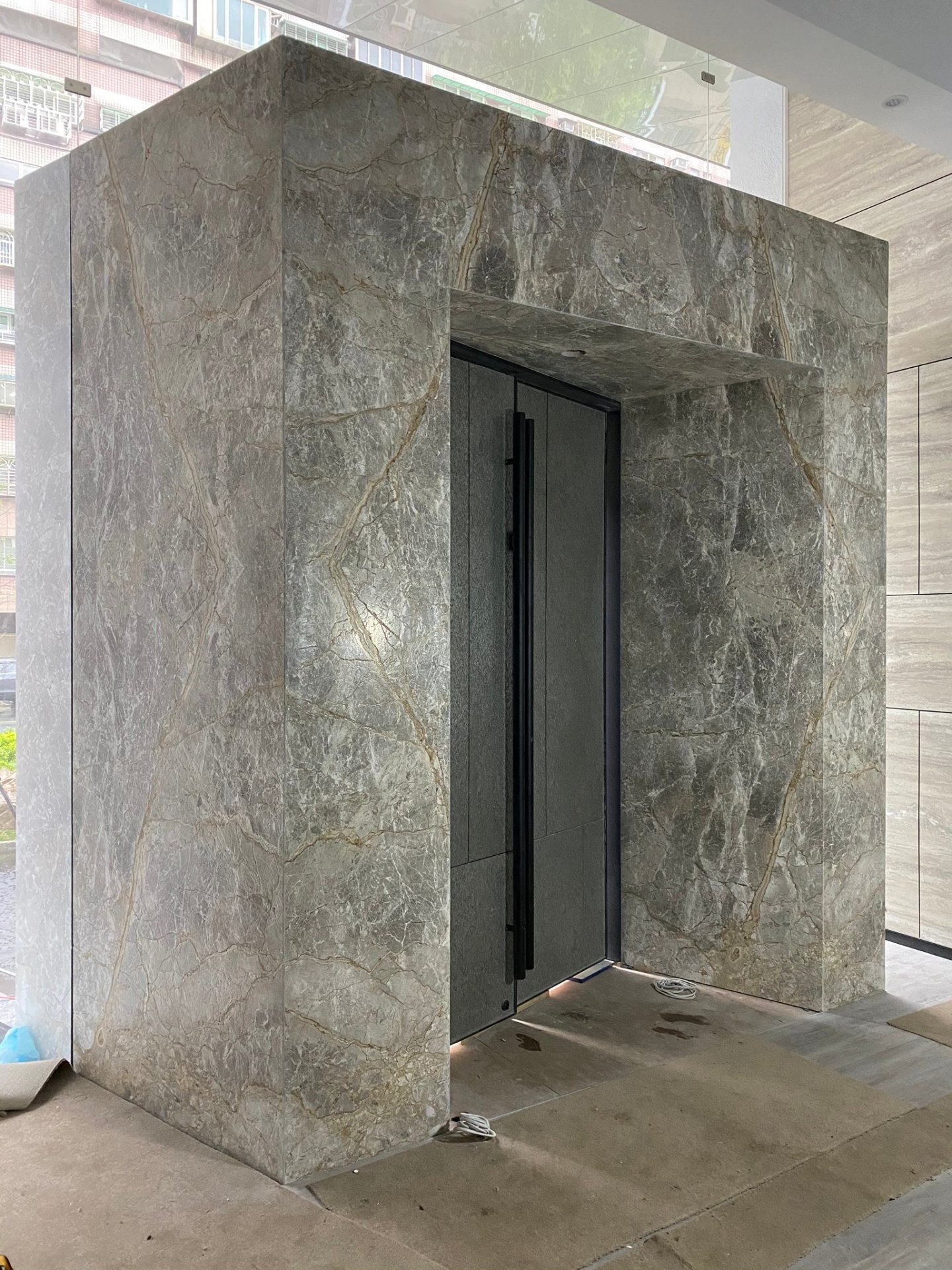 安格拉珍珠-大門門斗+黑瑪瑙燒面-踏階