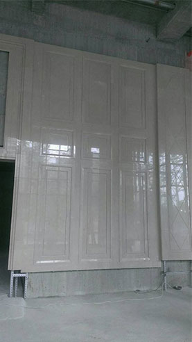 大廳牆面及柱子-施工中