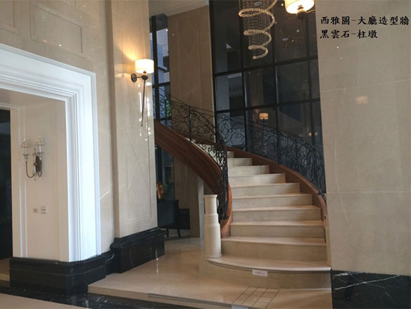 大廳牆面及柱子-完工成品